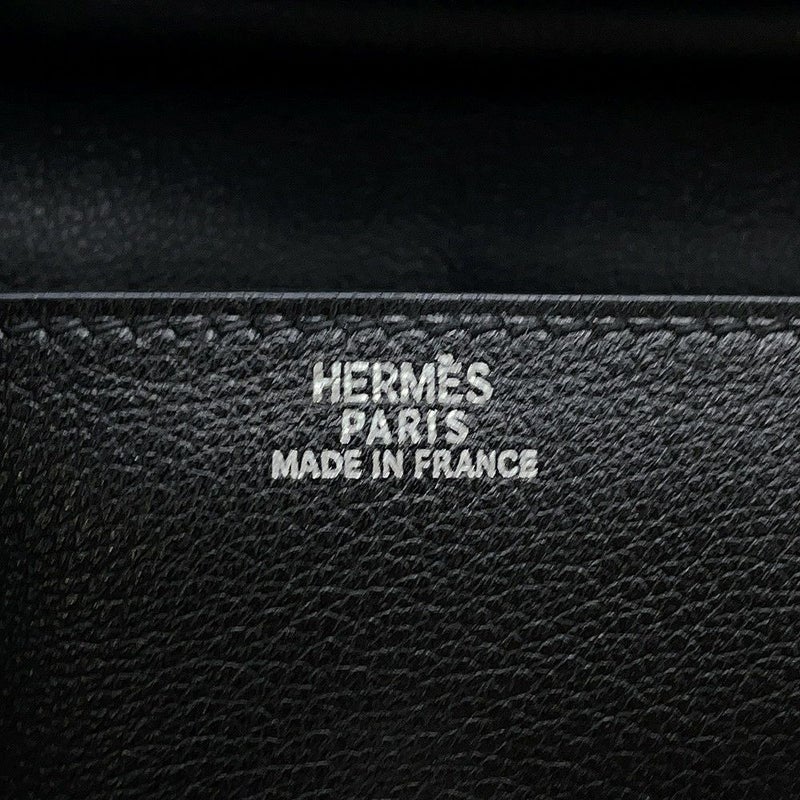 エルメス ハンドバッグ ケリードール ブラック/シルバー金具 ガリバー □D刻印 HERMES バッグ 黒