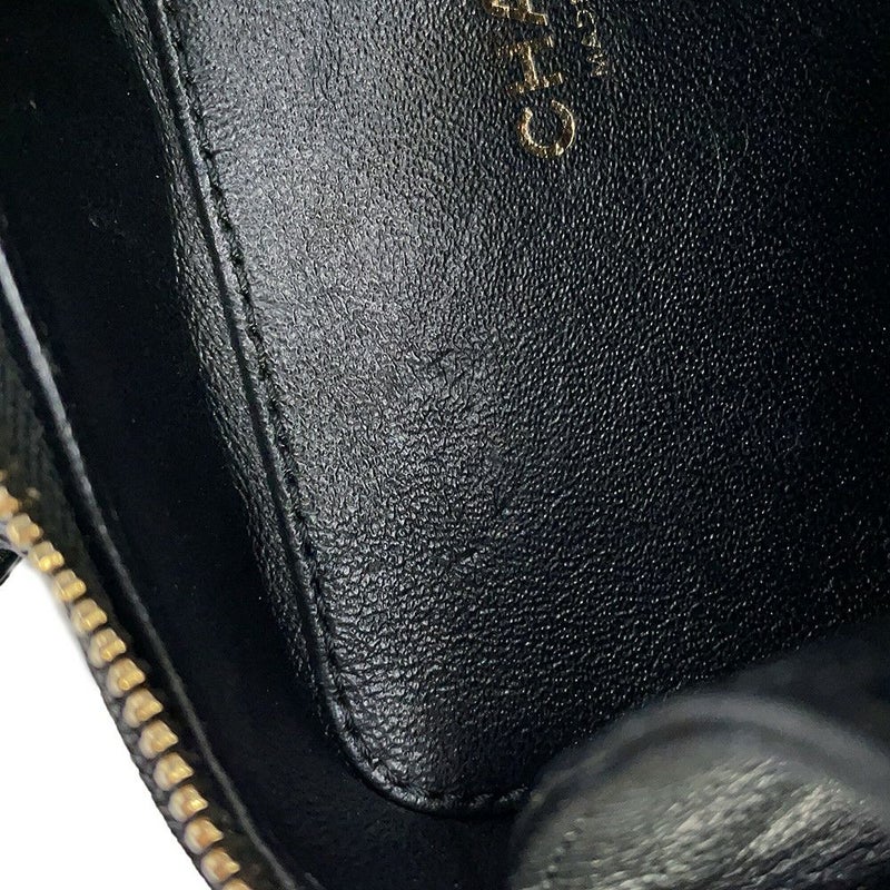 シャネル チェーンショルダーバッグ CCフィリグリー バニティバッグ キャビアスキン A93343 CHANEL 黒