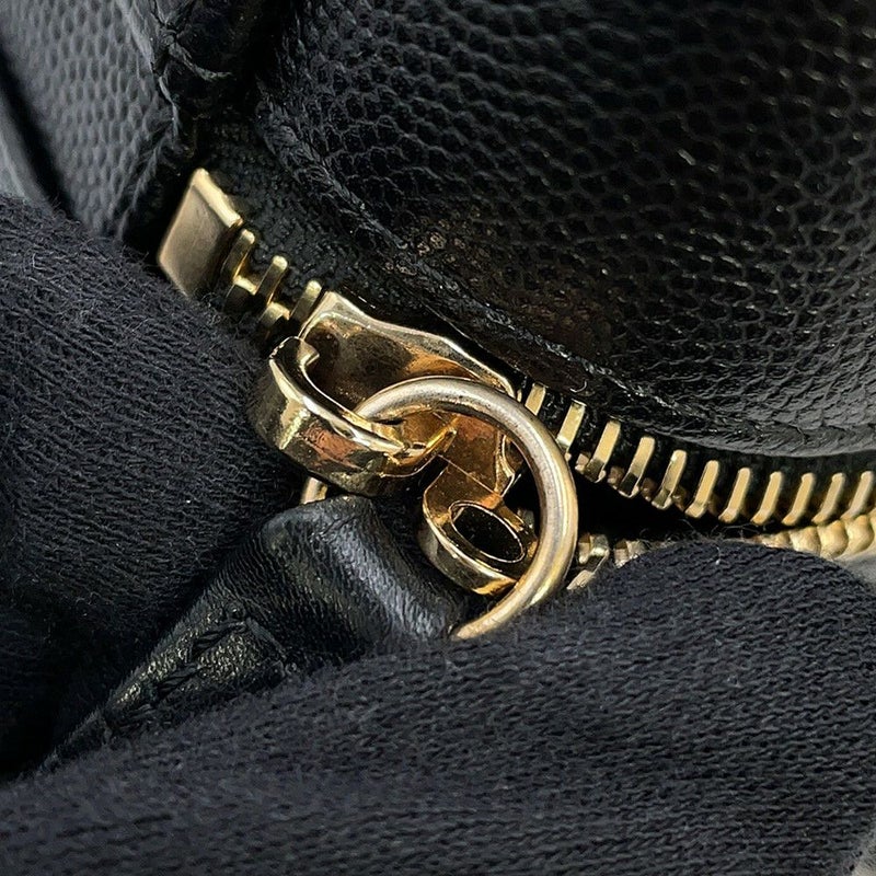 シャネル チェーンショルダーバッグ CCフィリグリー バニティバッグ キャビアスキン A93343 CHANEL 黒