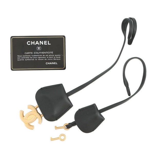 シャネル チェーンショルダーバッグ CCフィリグリー バニティバッグ キャビアスキン A93343 CHANEL 黒