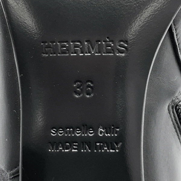 エルメス ブーツ サンジェルマン カーフレザー レディースサイズ36 HERMES 靴 黒