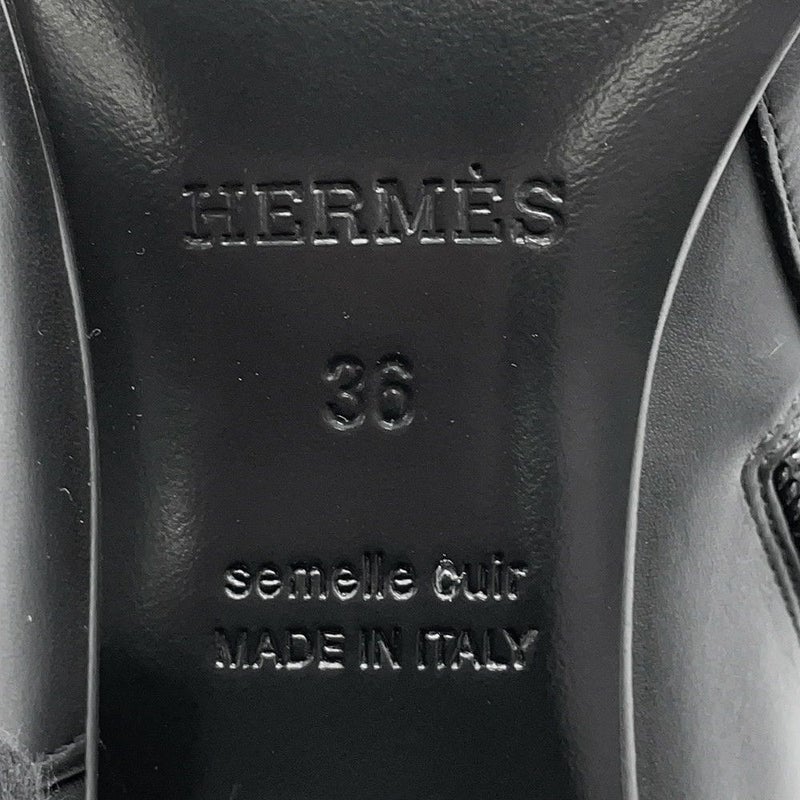 エルメス ブーツ サンジェルマン カーフレザー レディースサイズ36 HERMES 靴 黒