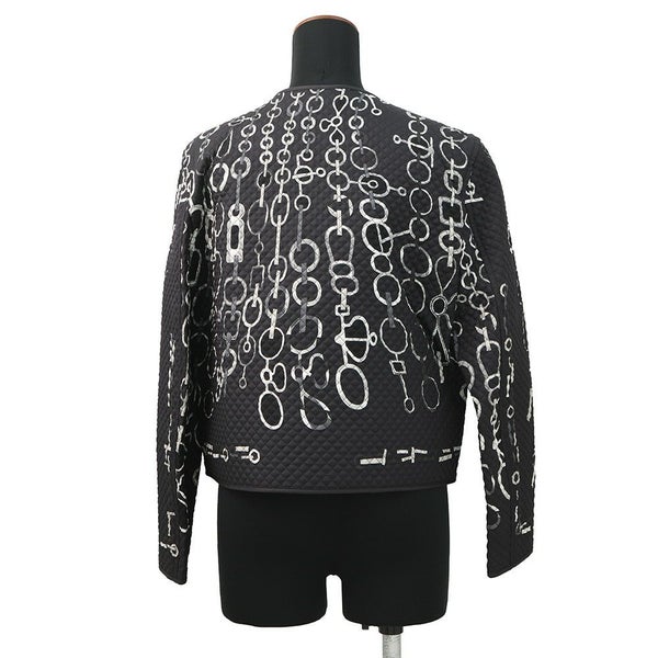 エルメス ジャケット Do Re Boucles ド・レ・ブックル キルティング ノーカラージャケット レディースサイズ38 HERMES アウター