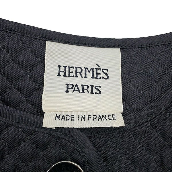 エルメス ジャケット Do Re Boucles ド・レ・ブックル キルティング ノーカラージャケット レディースサイズ38 HERMES アウター