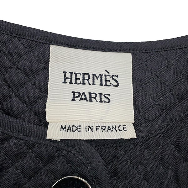 エルメス ジャケット Do Re Boucles ド・レ・ブックル キルティング ノーカラージャケット レディースサイズ38 HERMES アウター