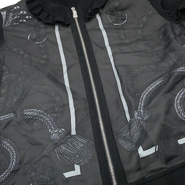 エルメス カーディガン Palefroi Remix パルフロワ・リミックス ツイルレーヌ レディースサイズ36 HERMES 黒