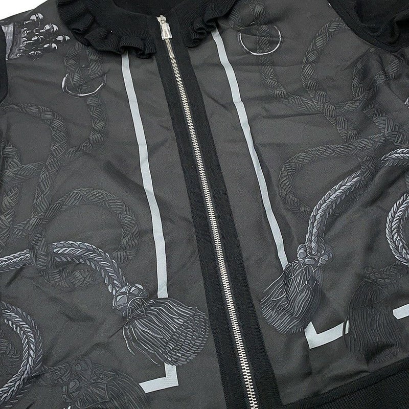 エルメス カーディガン Palefroi Remix パルフロワ・リミックス ツイルレーヌ レディースサイズ36 HERMES 黒