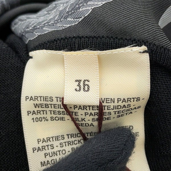 エルメス カーディガン Palefroi Remix パルフロワ・リミックス ツイルレーヌ レディースサイズ36 HERMES 黒