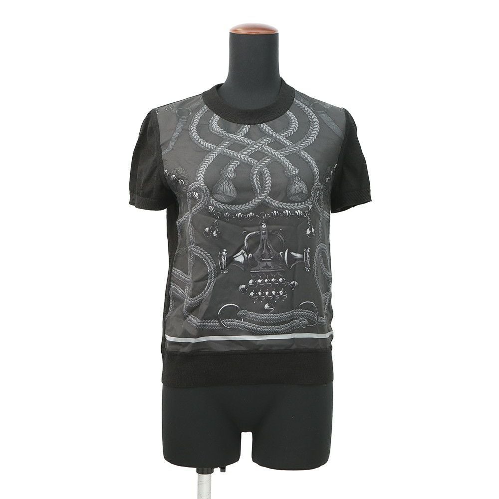 エルメス　半袖　Tシャツ 25AW新作　パルフロワ・リミックス　36 新品 エルメス 半袖ニット Palefroi Remix パルフロワ・リミックス