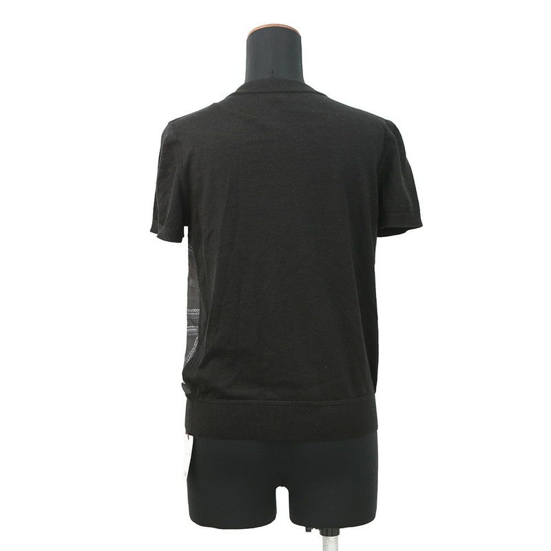 エルメス 半袖ニット Palefroi Remix パルフロワ・リミックス ツイルレーヌ・ショートスリーブニット レディースサイズ36 HERMES 黒