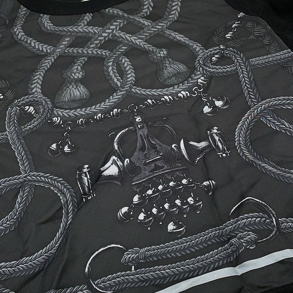 エルメス 半袖ニット Palefroi Remix パルフロワ・リミックス ツイルレーヌ・ショートスリーブニット レディースサイズ36 HERMES 黒