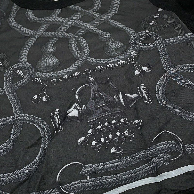 エルメス 半袖ニット Palefroi Remix パルフロワ・リミックス ツイルレーヌ・ショートスリーブニット レディースサイズ36 HERMES 黒