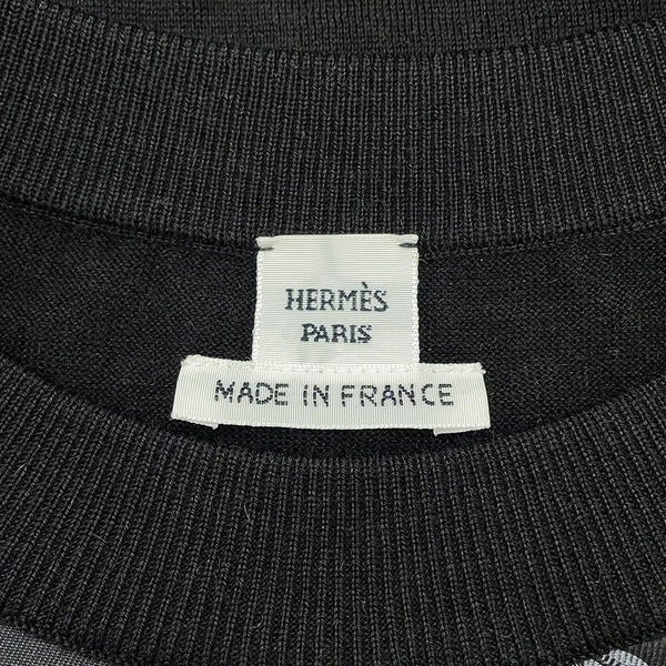 エルメス 半袖ニット Palefroi Remix パルフロワ・リミックス ツイルレーヌ・ショートスリーブニット レディースサイズ36 HERMES 黒