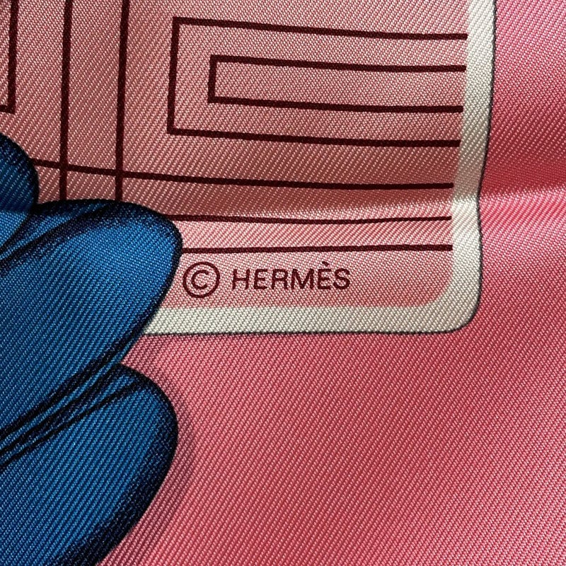 エルメス スカーフ カレ90 L'Heure des Gants 手袋の時計 HERMES