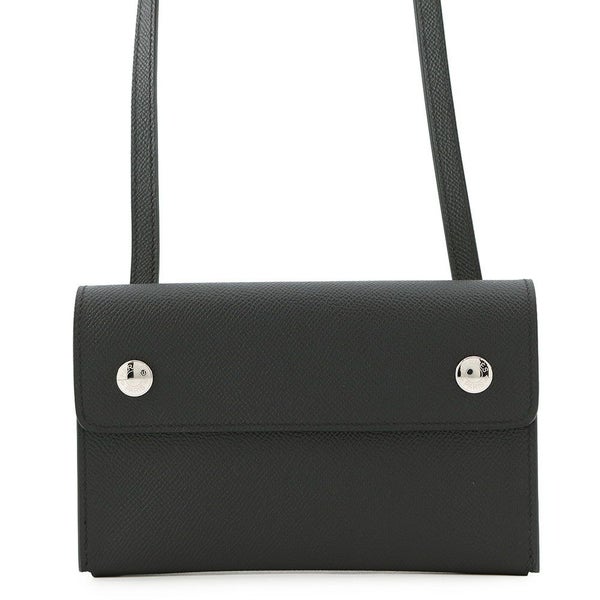 エルメス ショルダーウォレット ナップ トゥーゴー ブラック/シルバー金具 エプソン W刻印 黒