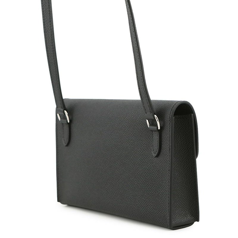 エルメス ショルダーウォレット ナップ トゥーゴー ブラック/シルバー金具 エプソン W刻印 黒