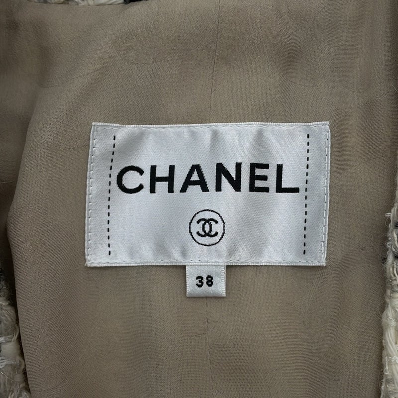 シャネル ジャケット ツイード ノーカラー ショート丈 レディースサイズ38 P62411V47773 CHANEL アパレル アウター