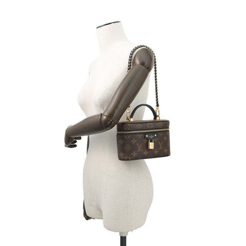 ルイヴィトン ハンドバッグ モノグラム・リバース ヴァニティ・チェーン ポーチ M47125 ヴィトン 2way ショルダーバッグ ブラック 黒