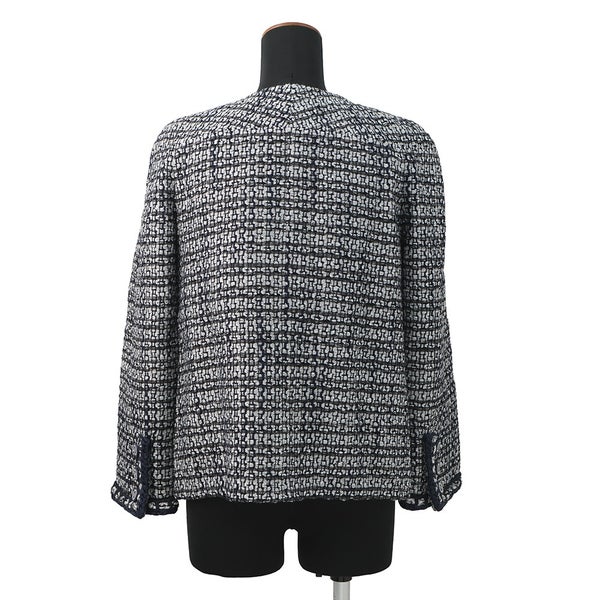 シャネル ジャケット ノーカラー ツイード ココマーク レディースサイズ36 P60886 CHANEL アウター セール品