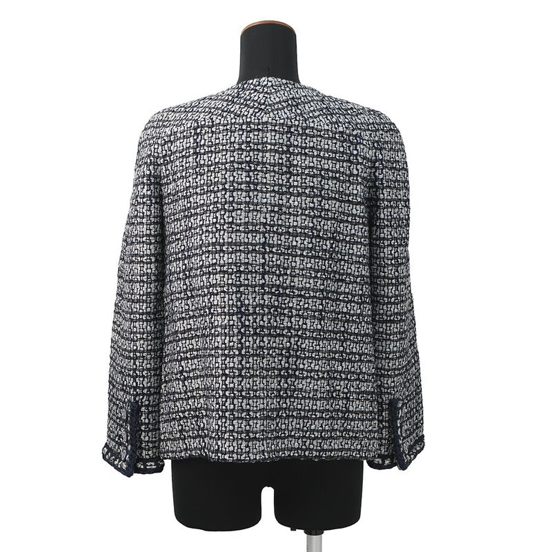 シャネル ジャケット ノーカラー ツイード ココマーク レディースサイズ36 P60886 CHANEL アウター セール品