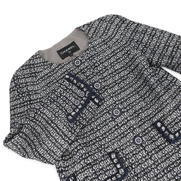 シャネル ジャケット ノーカラー ツイード ココマーク レディースサイズ36 P60886 CHANEL アウター セール品