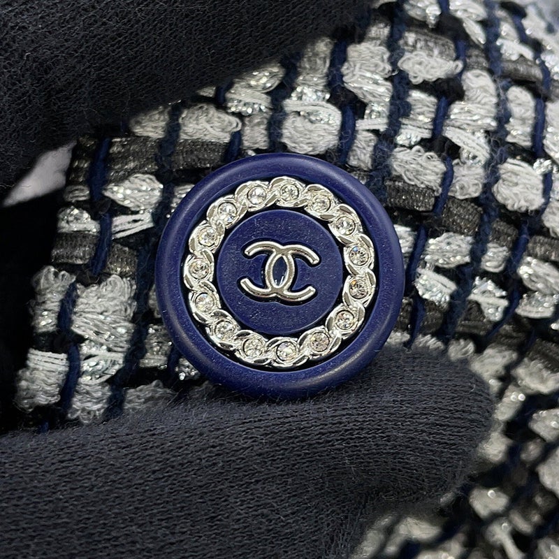 シャネル ジャケット ノーカラー ツイード ココマーク レディースサイズ36 P60886 CHANEL アウター セール品