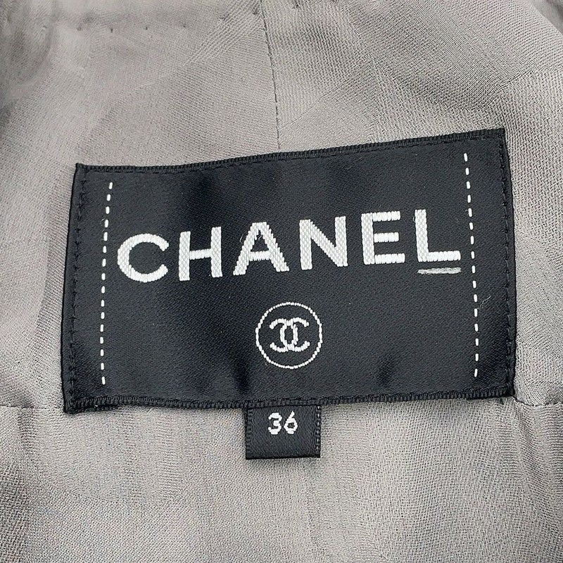 シャネル ジャケット ノーカラー ツイード ココマーク レディースサイズ36 P60886 CHANEL アウター セール品