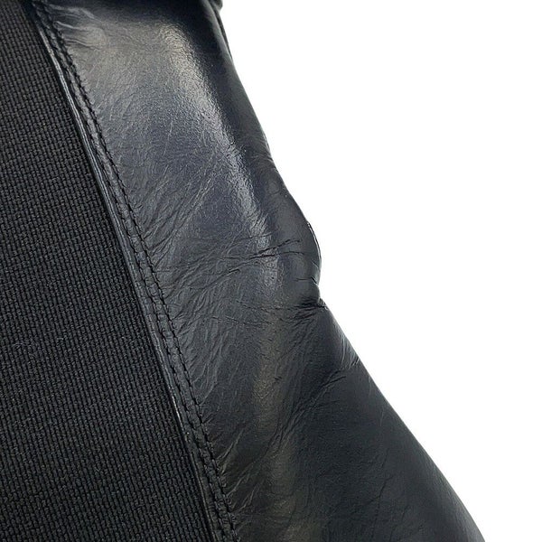 シャネル ショートブーツ サイドゴア レザー パテント レディースサイズ38C G38218 CHANEL 靴 黒