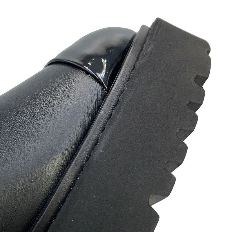 シャネル ショートブーツ サイドゴア レザー パテント レディースサイズ38C G38218 CHANEL 靴 黒