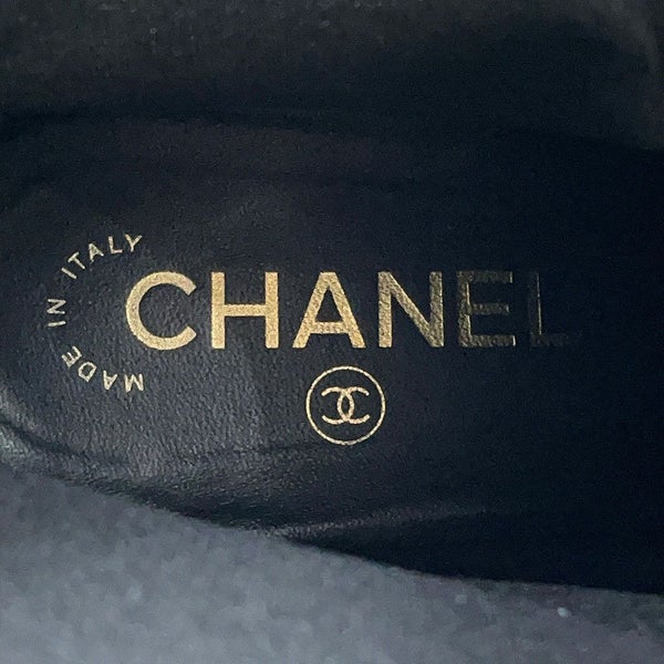 シャネル ショートブーツ サイドゴア レザー パテント レディースサイズ38C G38218 CHANEL 靴 黒