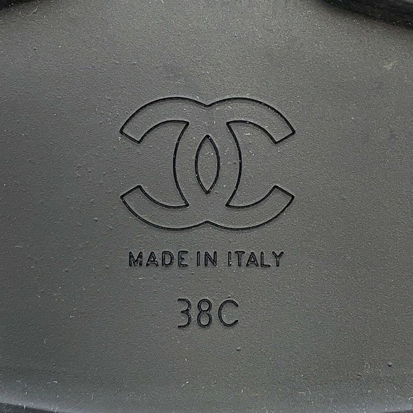 シャネル ショートブーツ サイドゴア レザー パテント レディースサイズ38C G38218 CHANEL 靴 黒