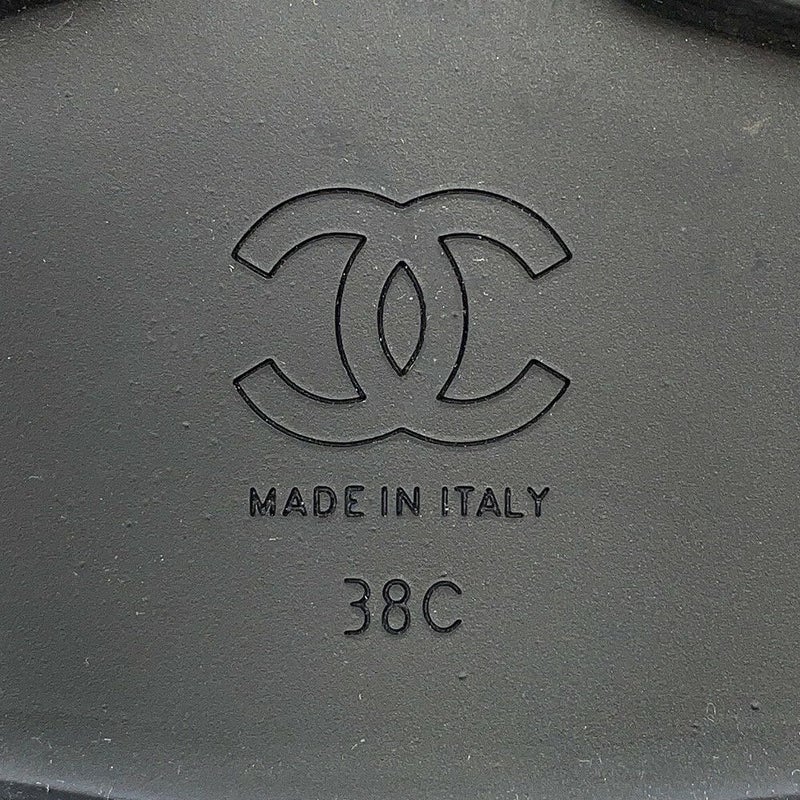 シャネル ショートブーツ サイドゴア レザー パテント レディースサイズ38C G38218 CHANEL 靴 黒