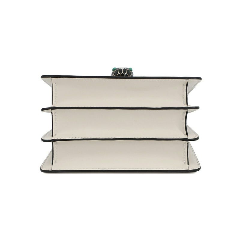 ブルガリ ハンドバッグ セルペンティ フォーエバー トップハンドル S カーフレザー 29072 BVLGARI 2way 白