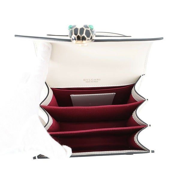 ブルガリ ハンドバッグ セルペンティ フォーエバー トップハンドル S カーフレザー 29072 BVLGARI 2way 白