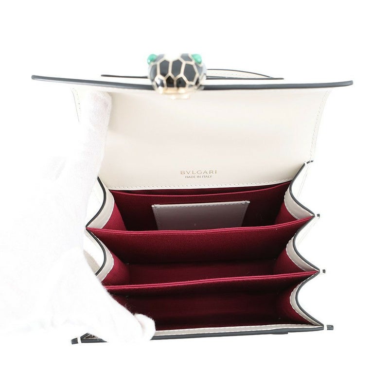 ブルガリ ハンドバッグ セルペンティ フォーエバー トップハンドル S カーフレザー 29072 BVLGARI 2way 白