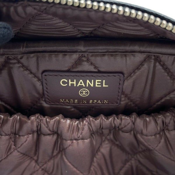 シャネル ポーチ マトラッセ ココマーク コスメポーチ A80910 CHASNEL 小物入れ 化粧ポーチ 黒