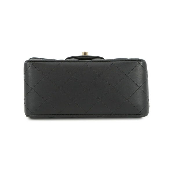 シャネル チェーンショルダーバッグ マトラッセ ココマーク ラムスキン ミニマトラッセ A35200 CHANEL 黒