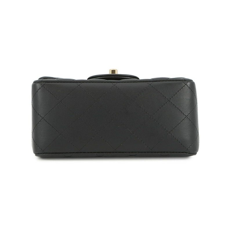 シャネル チェーンショルダーバッグ マトラッセ ココマーク ラムスキン ミニマトラッセ A35200 CHANEL 黒