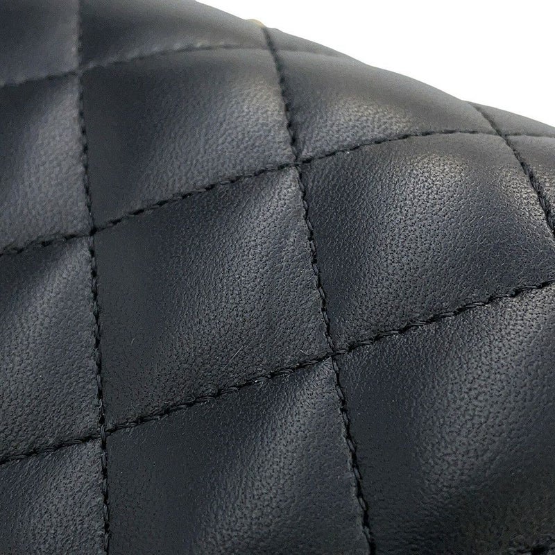 シャネル チェーンショルダーバッグ マトラッセ ココマーク ラムスキン ミニマトラッセ A35200 CHANEL 黒