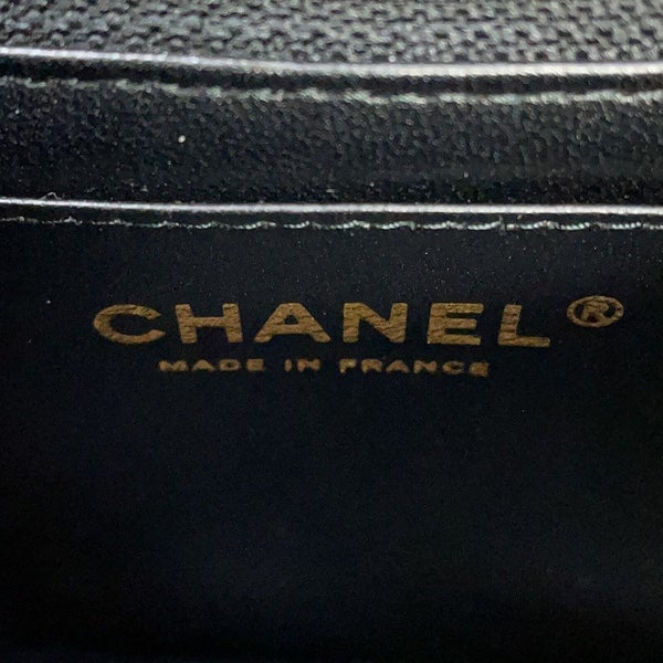 シャネル チェーンショルダーバッグ マトラッセ ココマーク ラムスキン ミニマトラッセ A35200 CHANEL 黒