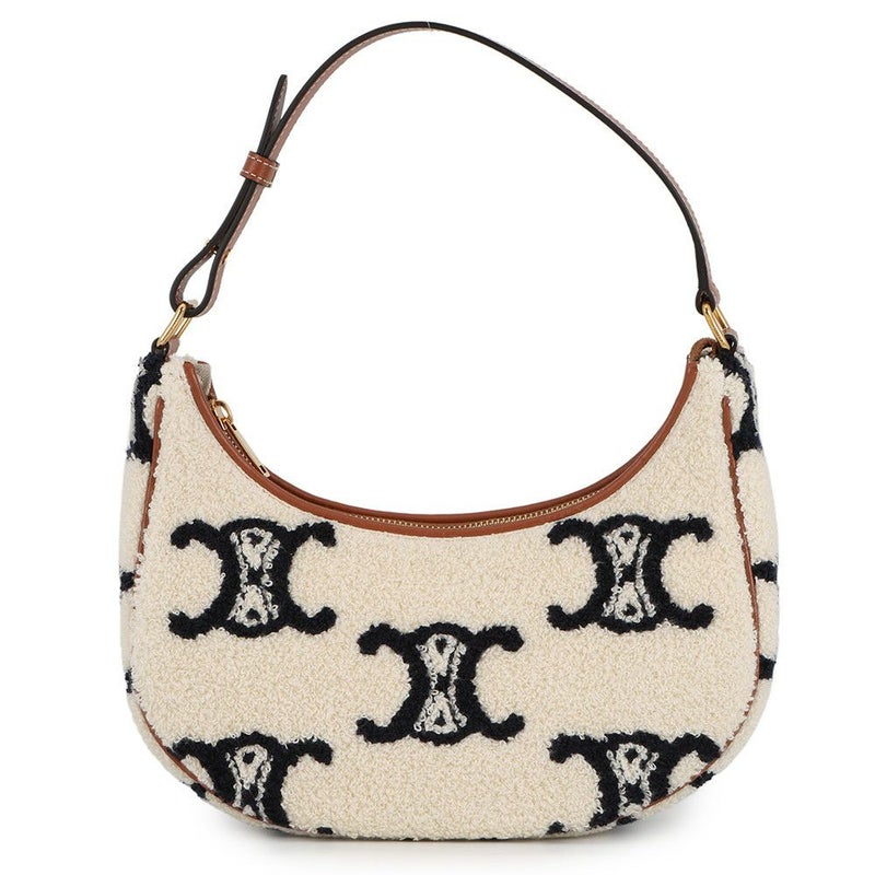 セリーヌ ハンドバッグ トリオンフ ミディアム アヴァ AVA ポリアミド レザー 193952 CELINE 白