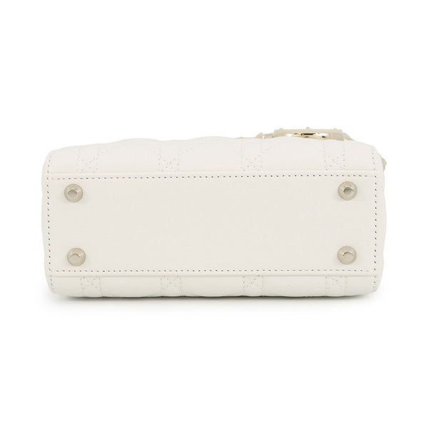 ディオール ハンドバッグ カナージュ レディディオール ミニ ラムスキン リザード M0505ONRV_M932 2way 白