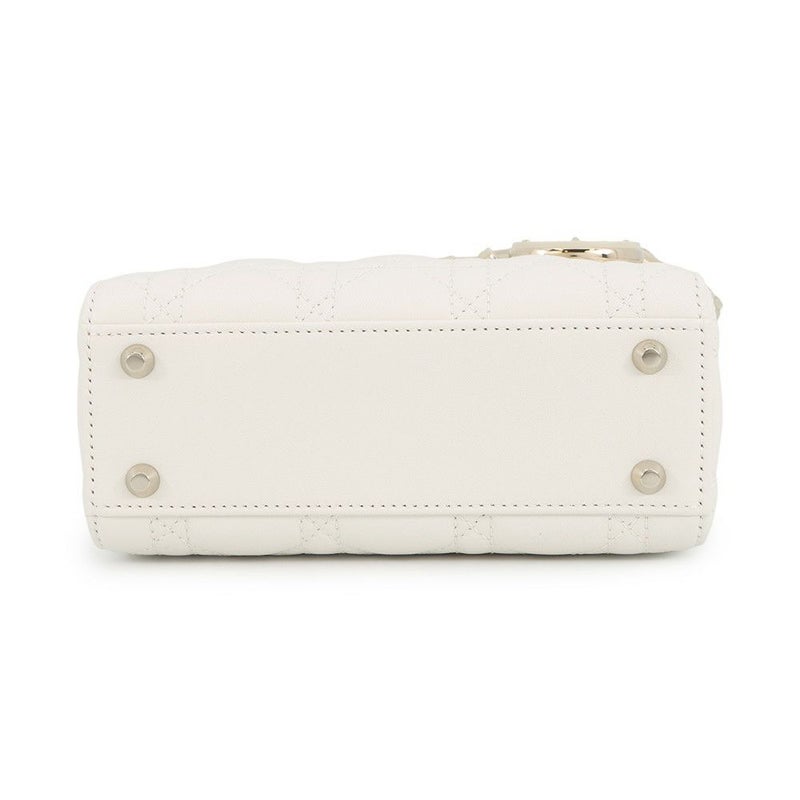 ディオール ハンドバッグ カナージュ レディディオール ミニ ラムスキン リザード M0505ONRV_M932 2way 白