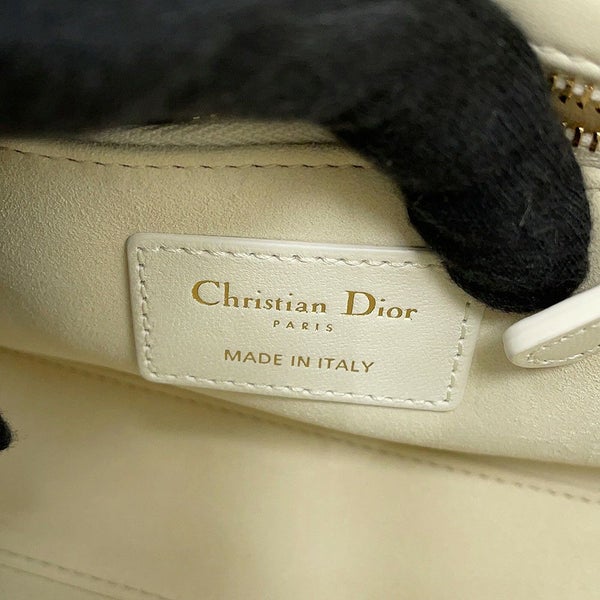 ディオール ハンドバッグ カナージュ レディディオール ミニ ラムスキン リザード M0505ONRV_M932 2way 白