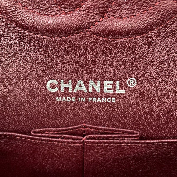 シャネル チェーンショルダーバッグ マトラッセ25 ココマーク ダブルチェーン ラムスキン A01112 CHANEL 黒