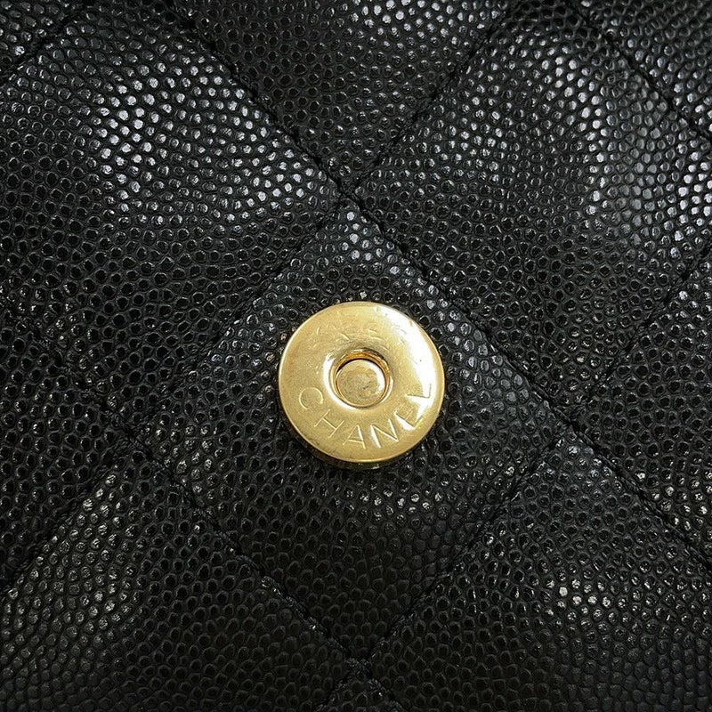 シャネル チェーンショルダーバッグ ココマーク CHANEL25 スモール キャビアスキン AS5293 CHANEL 黒
