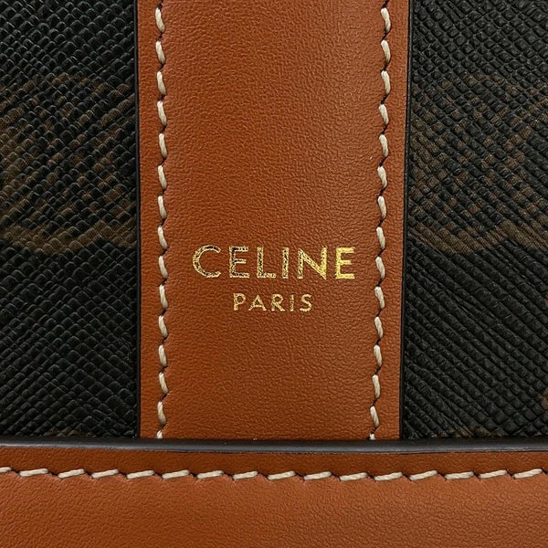 セリーヌ ショルダーバッグ トリオンフ ミディアム バケット PVC 191132 CELINE ブラウン