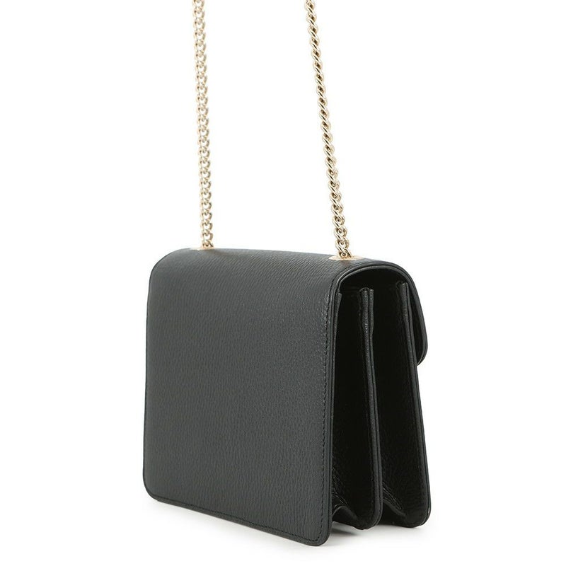 グッチ チェーンショルダーバッグ インターロッキングG レザー 510304 GUCCI アウトレット品 黒