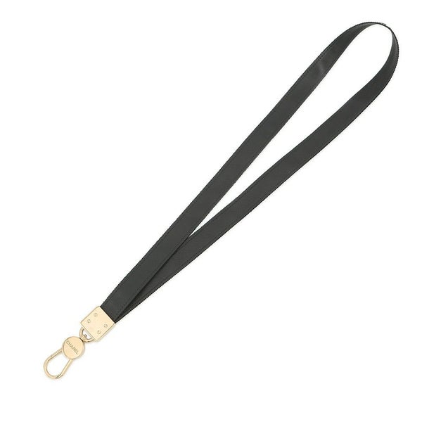シャネル ネックストラップ ココマーク ロゴ キャンバス B 25P AAA911 CHANEL ストラップ 黒
