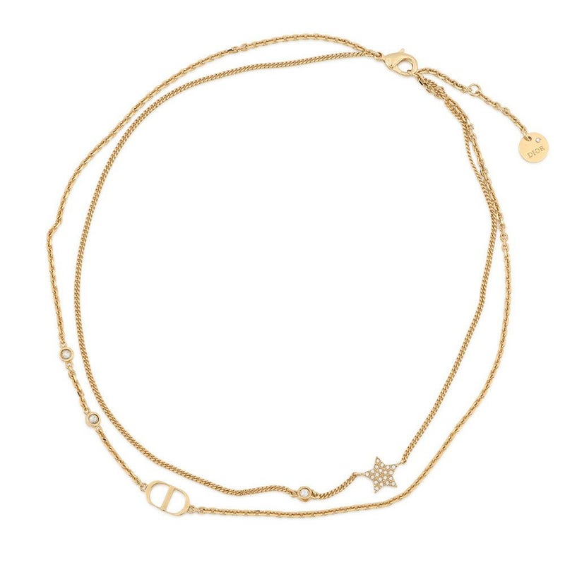 クリスチャン・ディオール ネックレス Petit CD ダブル ネックレス ラインストーン N1155PMTCY_D301 アクセサリー